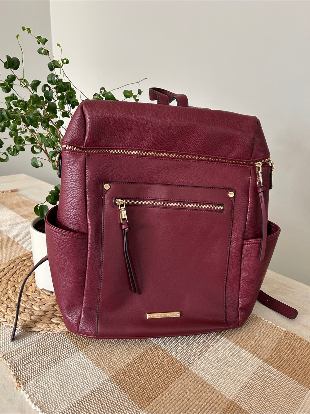 Poppy & Peonies Commuter Backpack in Berry EUC - Picture 4 of 7